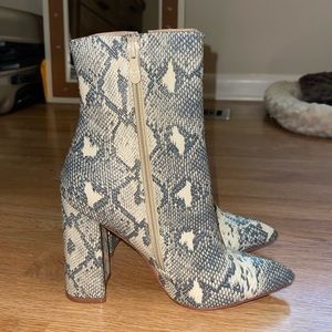 snake skin booties